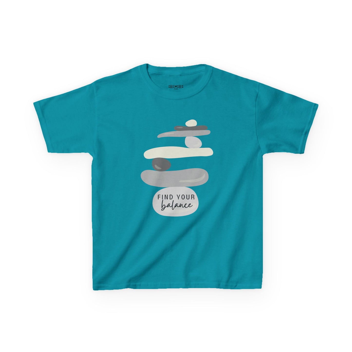 Find Your Balance Motivational Kids T-Shirt, Positive Affirmation Shirt, Gift for Children, Encouraging Apparel