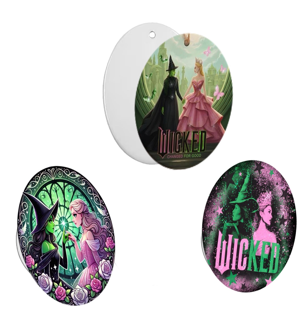 Wicked Oval Ceramic Tree Ornament