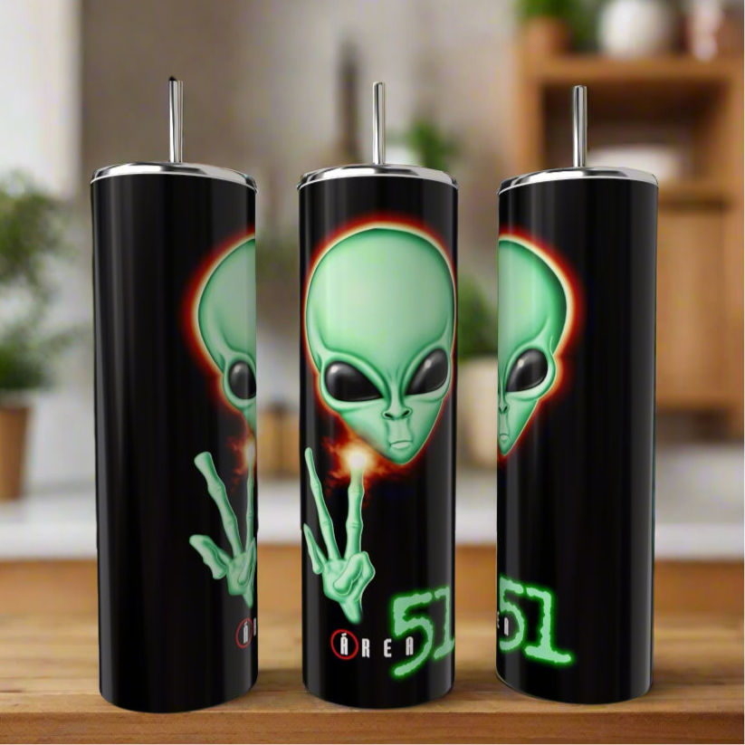 Area 51 | Green| 20oz Skinny Tumbler