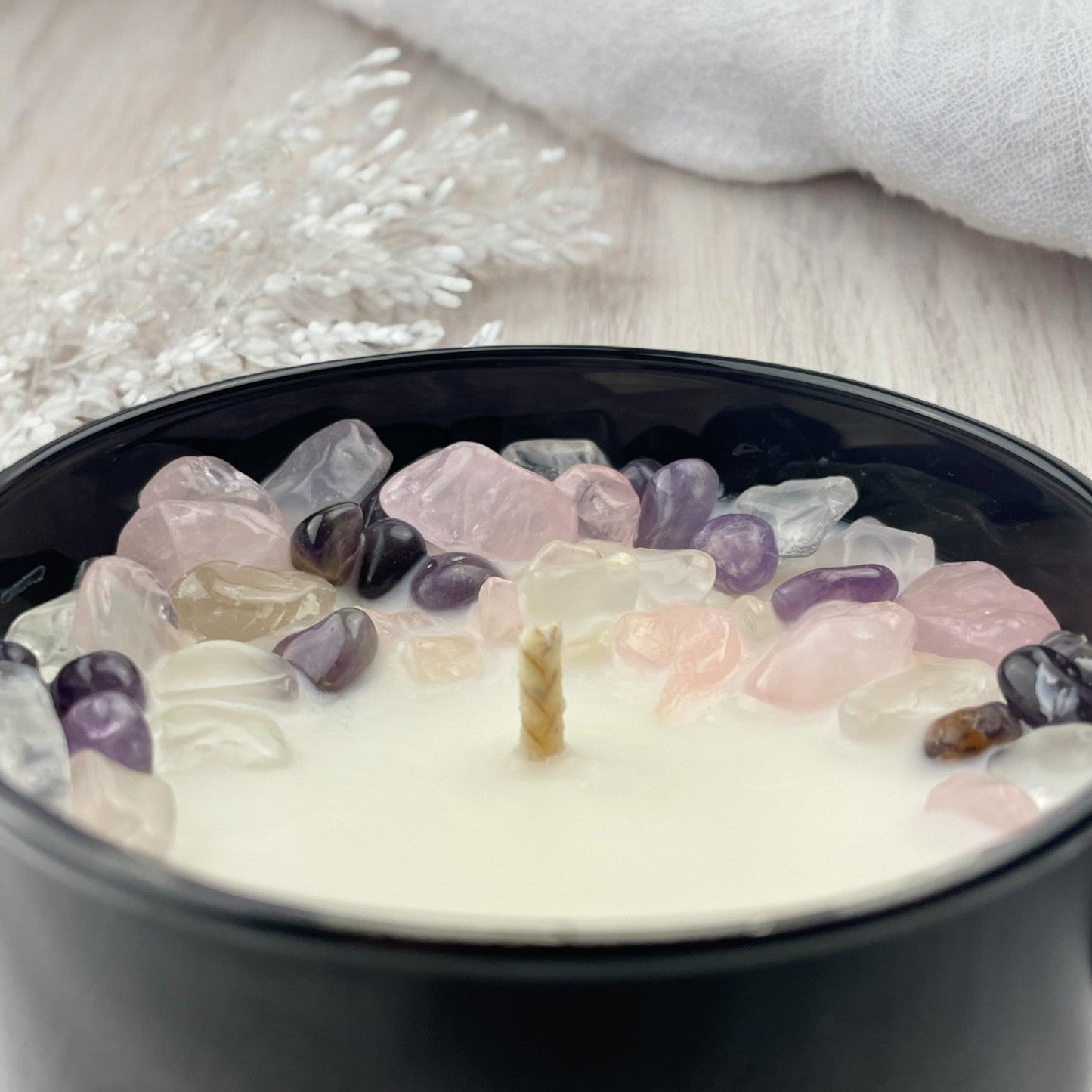 Aquarius Zodiac Crystal Candle, 10oz