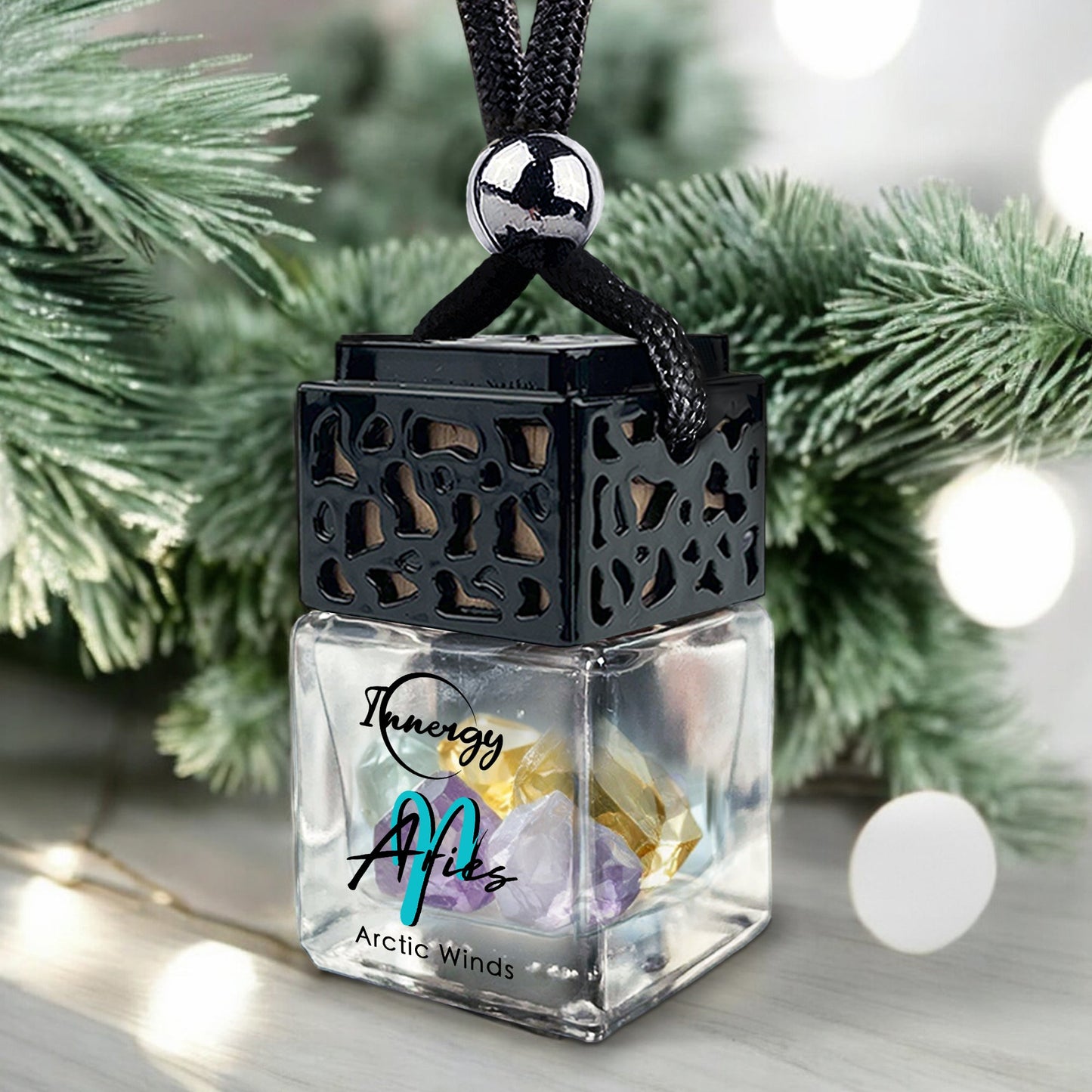 Aries Zodiac Crystal-Enhanced Oil Diffuser, Car Air Freshener, 8ml