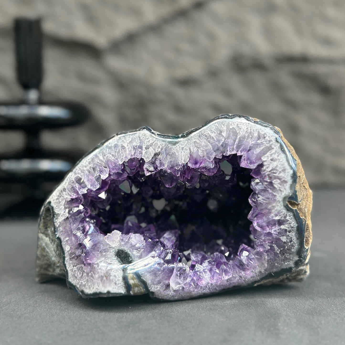 Amethyst precious stone cave