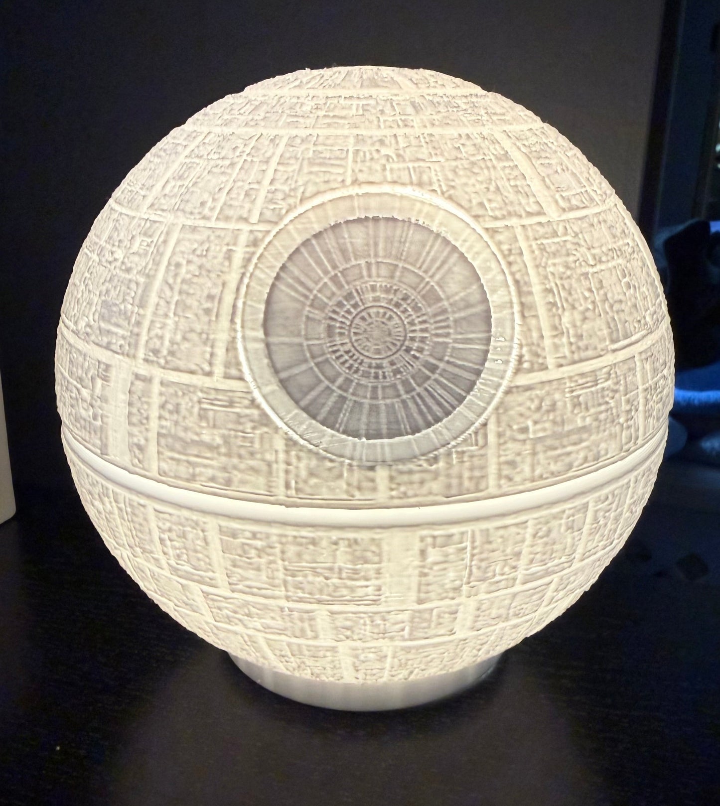 3D Printed Death Star Sphere Lamp Shade