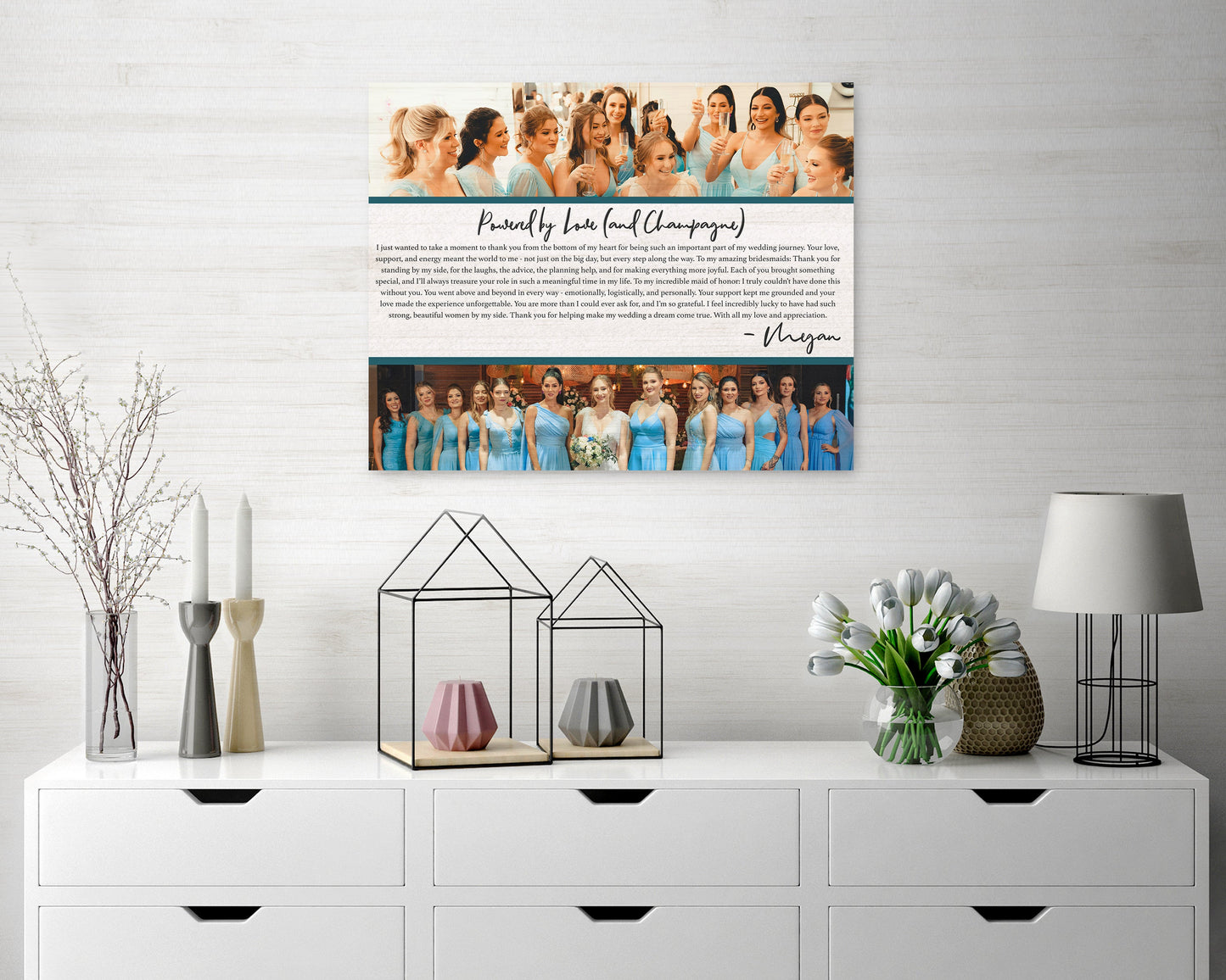 Bridesmaid & Maid of Honor Photo Canvas • Custom Thank You Gift