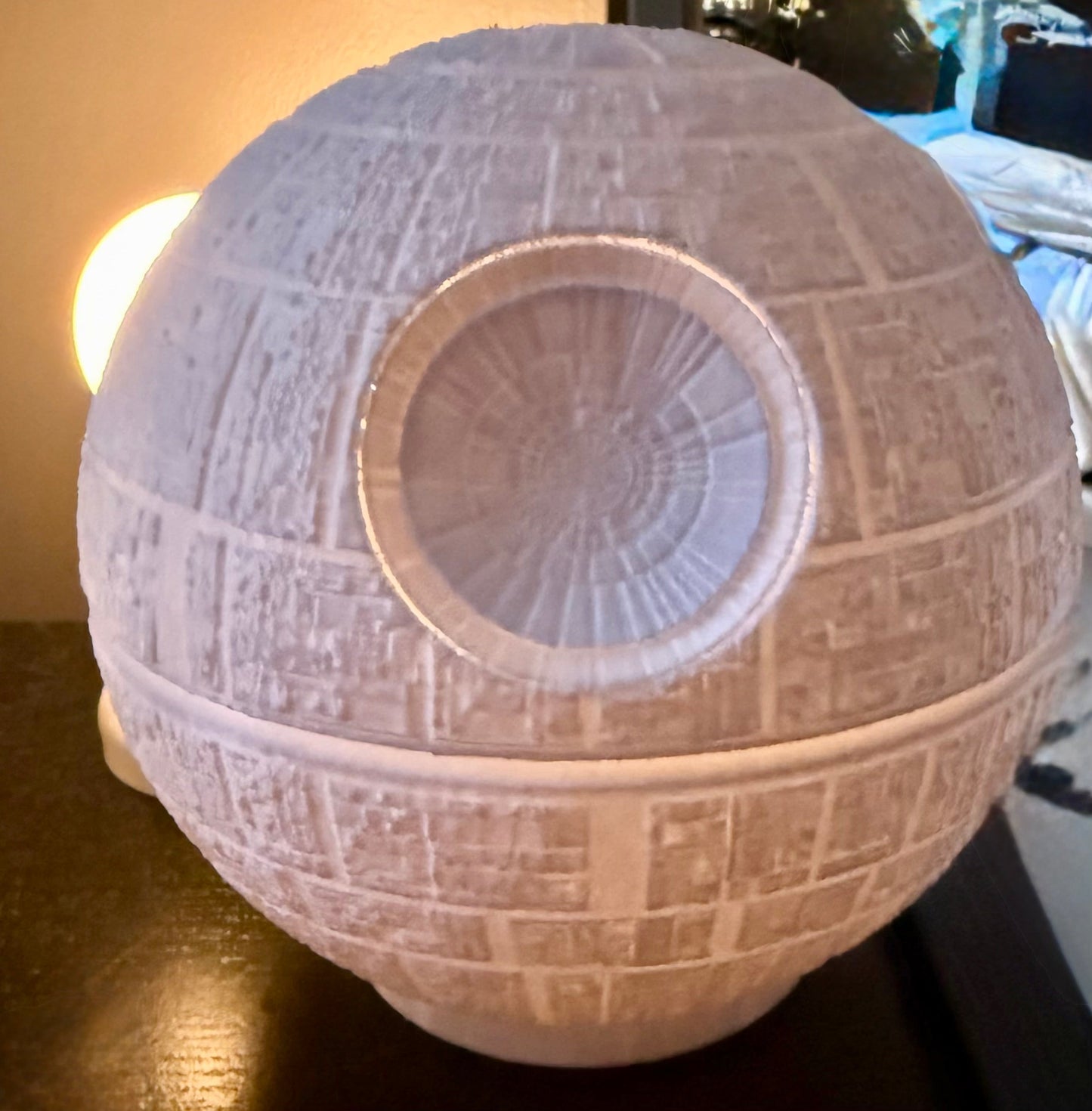 3D Printed Death Star Sphere Lamp Shade