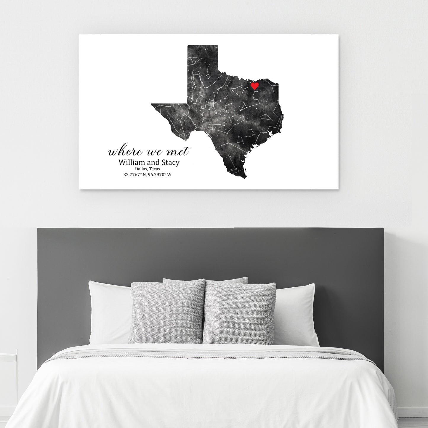 Where We Met - State Custom Star Map