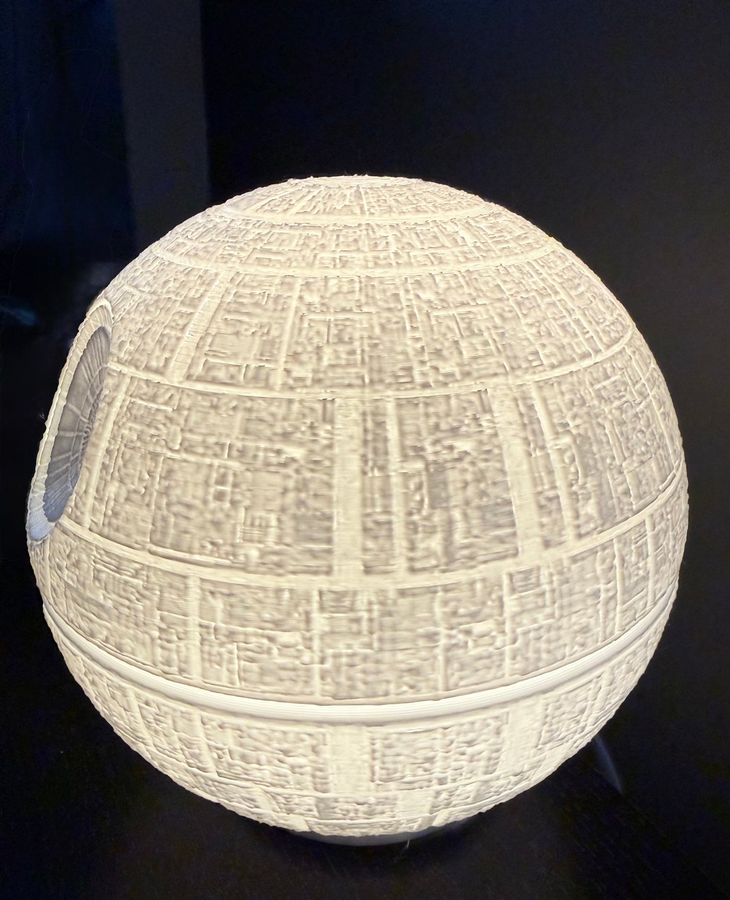 3D Printed Death Star Sphere Lamp Shade
