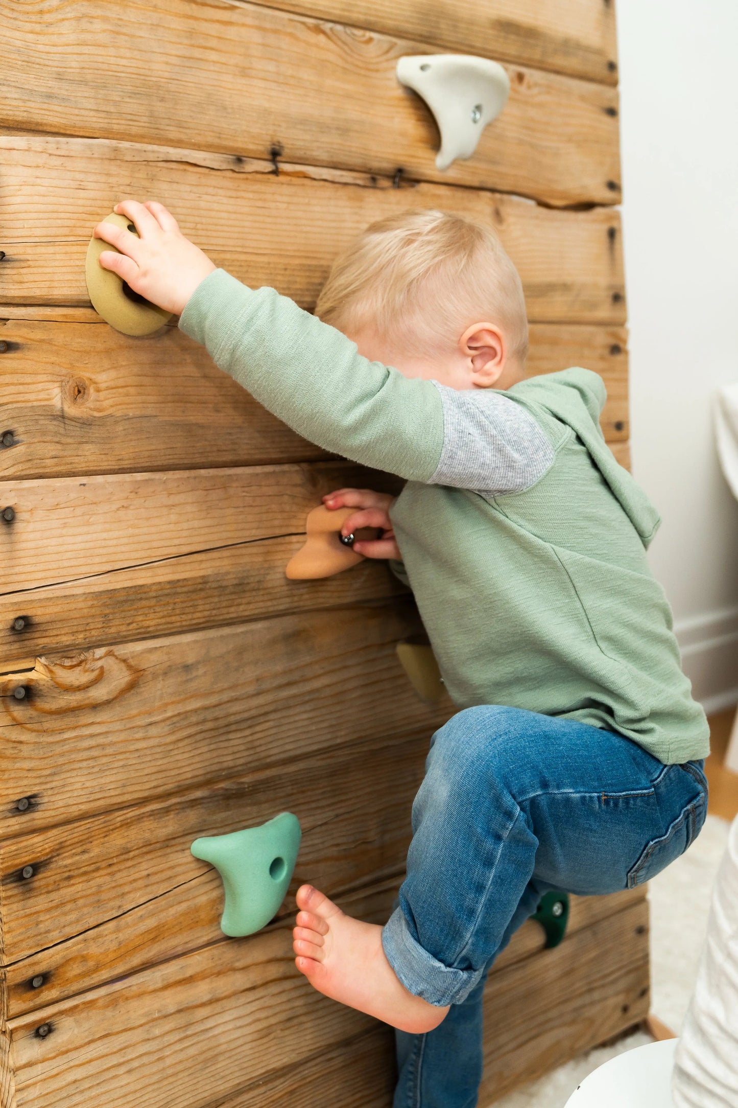Premium Rock Climbing Holds (Earth Tones) - Everett & Avery Co. - Indoor Climbing Wall - Rock Climbing Holds for Kids