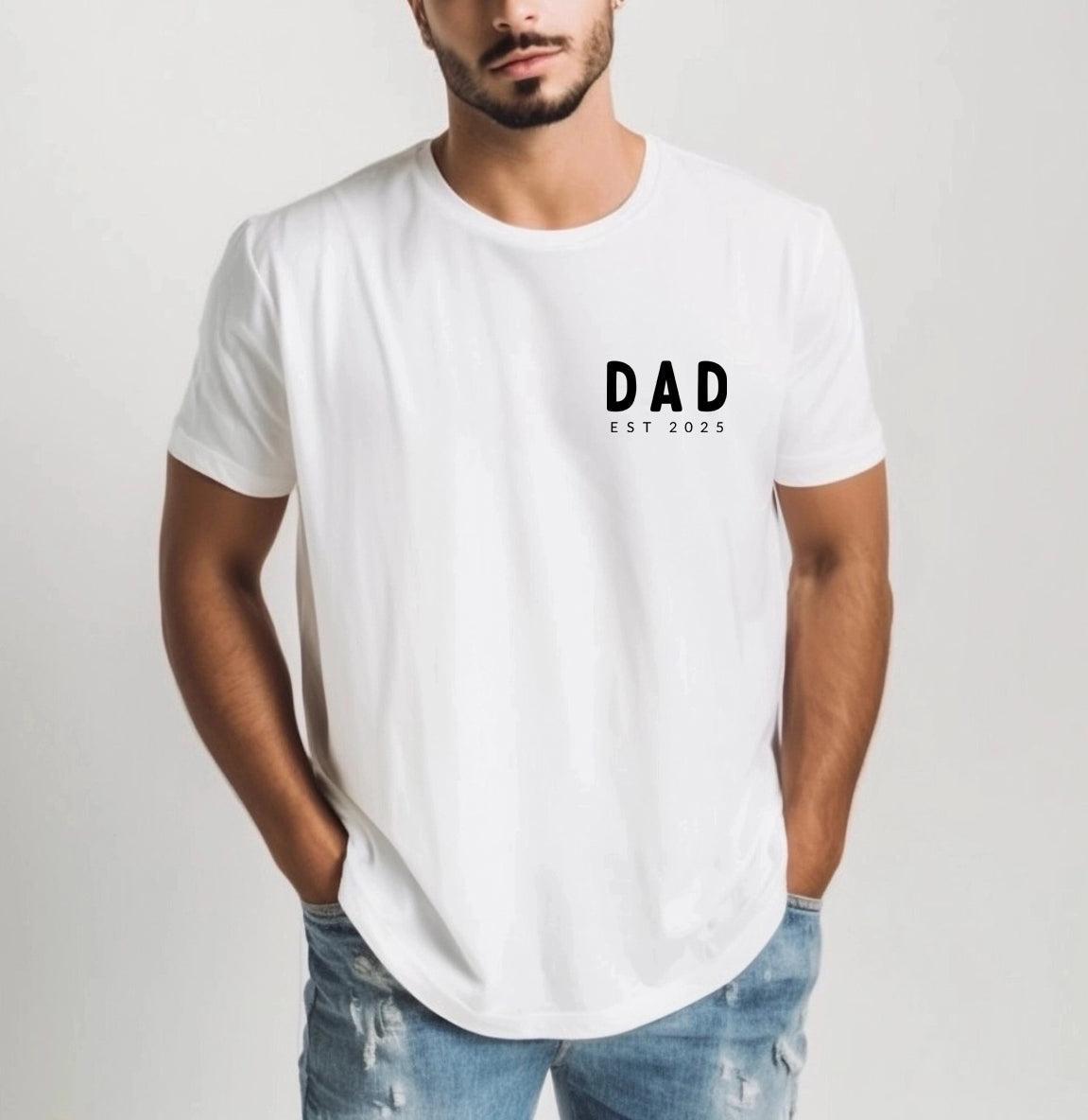 Dad Personalized est year Comfort Colors T Shirt (cali left chest)