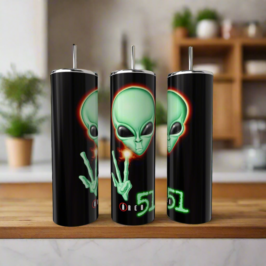Area 51 | Green| 20oz Skinny Tumbler