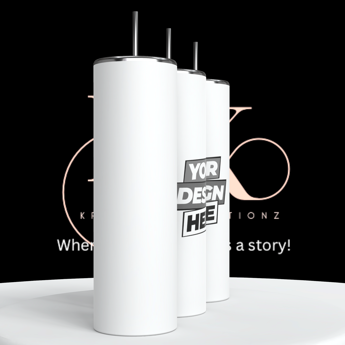 Personalized Wrapped 20oz Skinny Tumbler