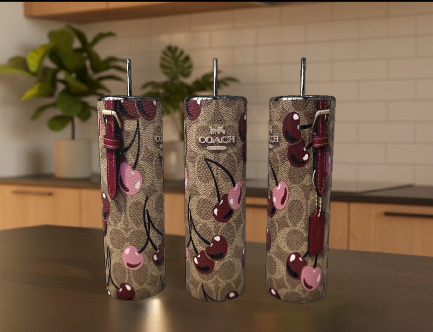 Cherry Strap 20oz Skinny Tumbler
