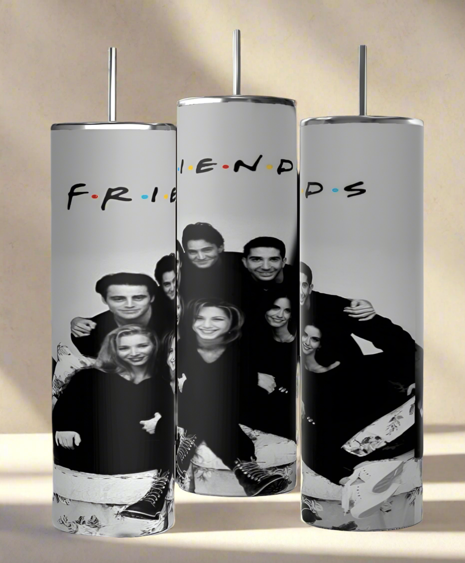 Black & White Friends Photo 20oz Stainless Steel Tumbler