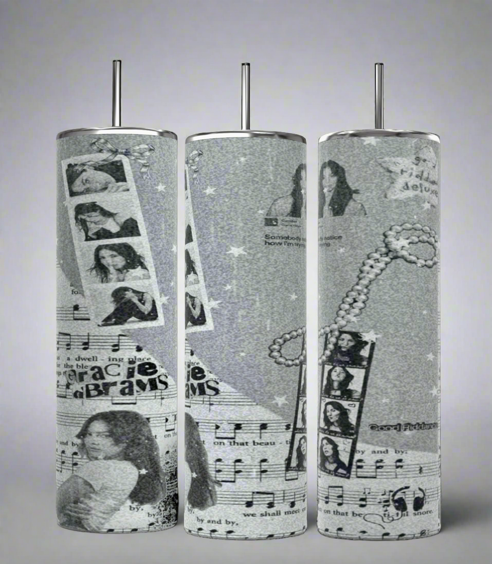 Gracie Abrams Sparkle Collage 20oz Skinny Tumbler