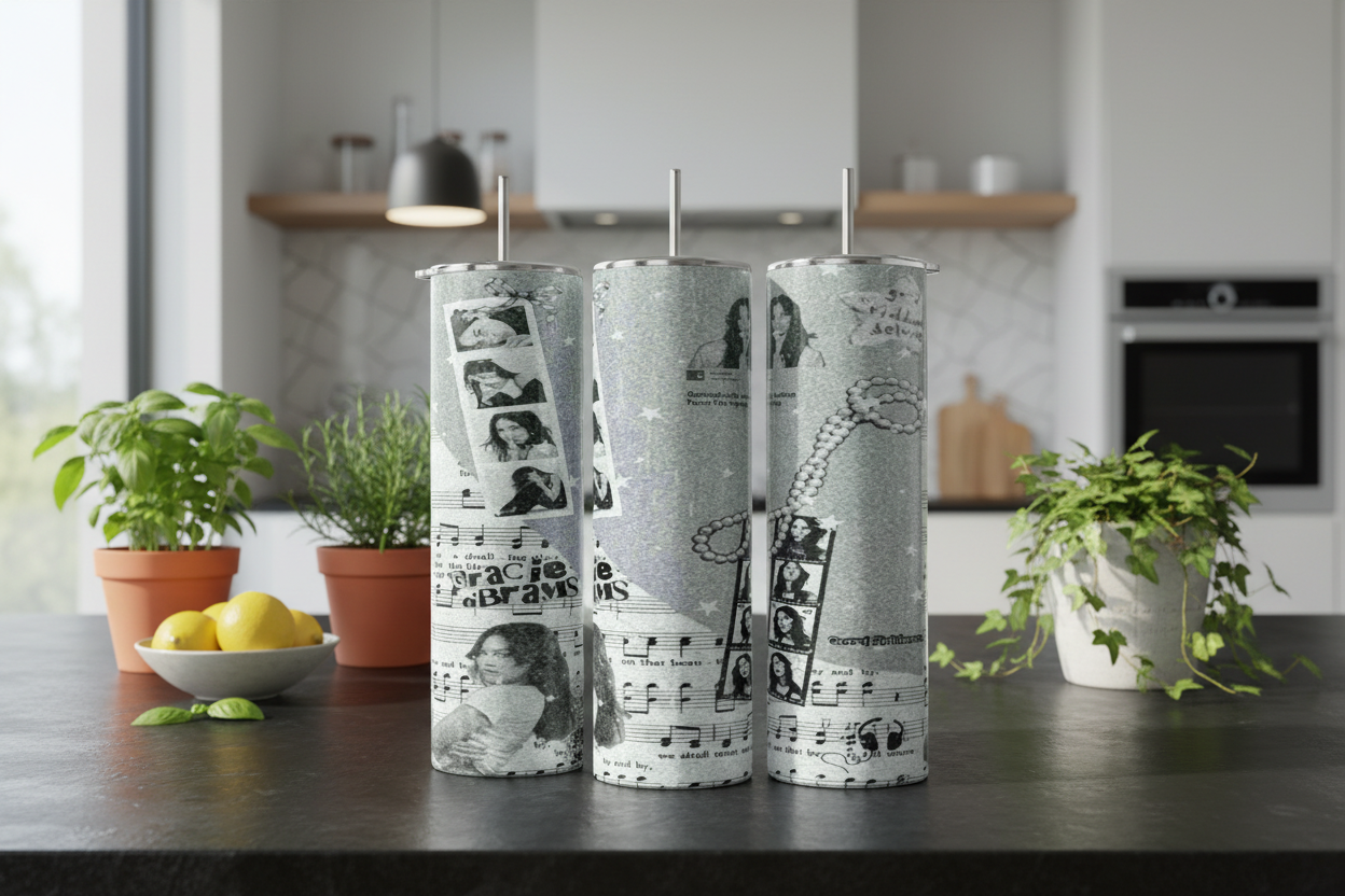 Gracie Abrams Sparkle Collage 20oz Skinny Tumbler