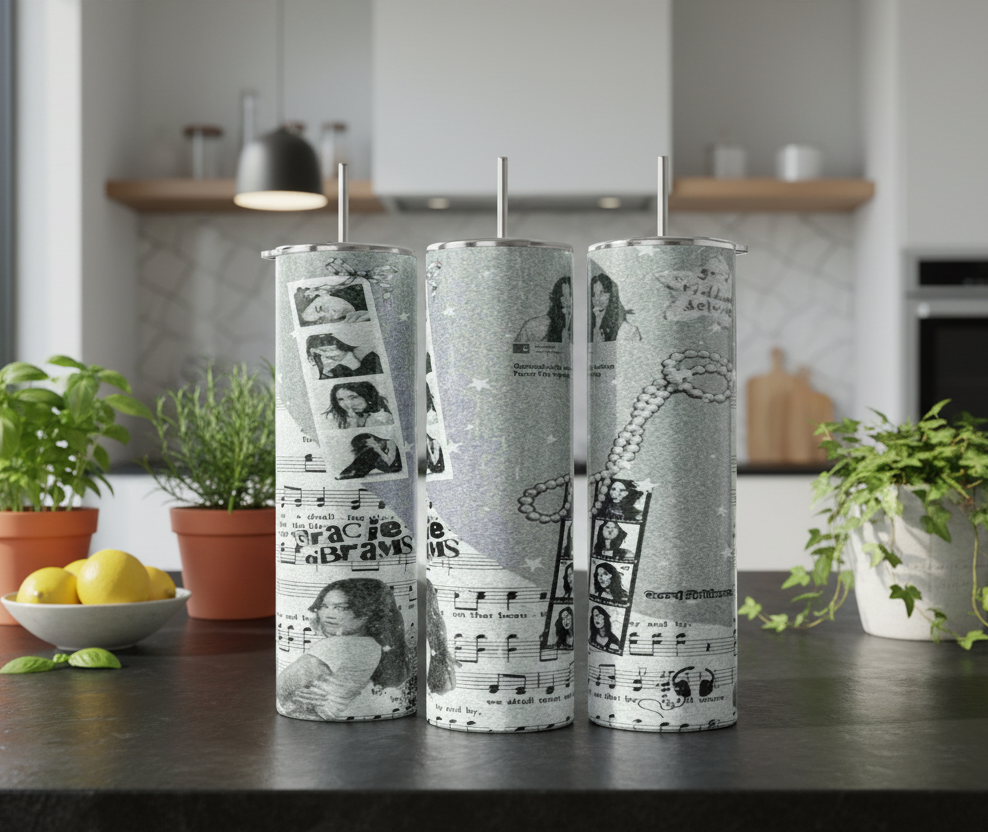 Gracie Abrams Sparkle Collage 20oz Skinny Tumbler