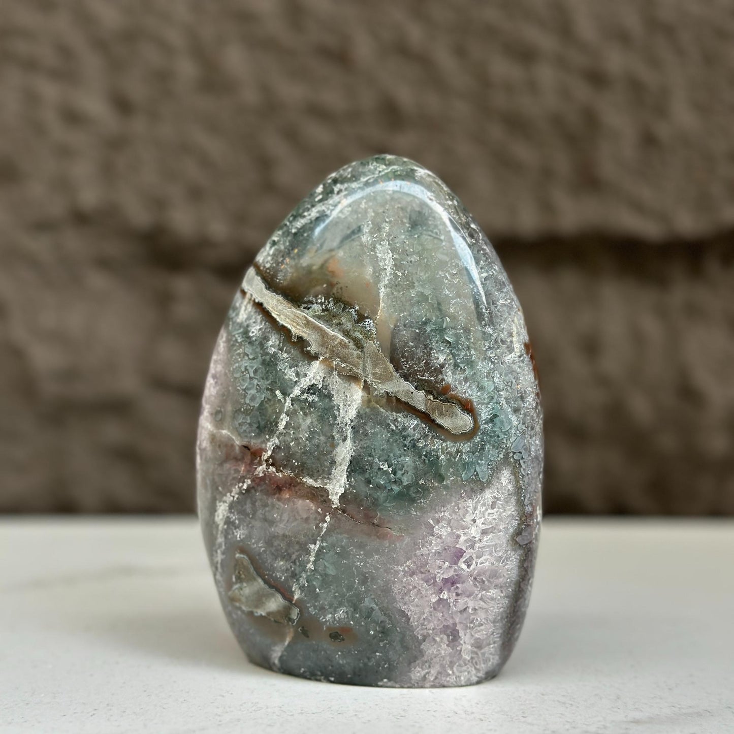 Natural Quartz Amethyst Geode Egg