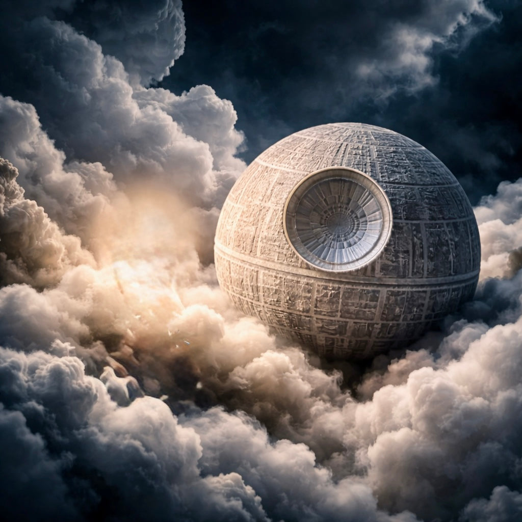 3D Printed Death Star Sphere Lamp Shade