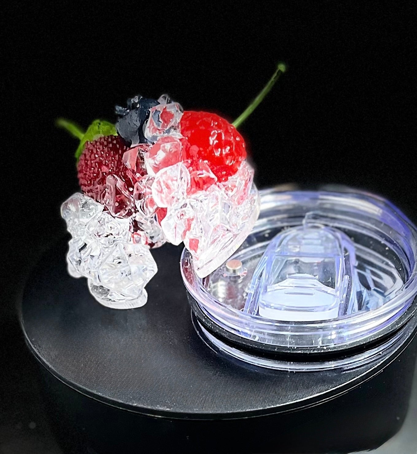 3D Iced Fruit Lid Topper