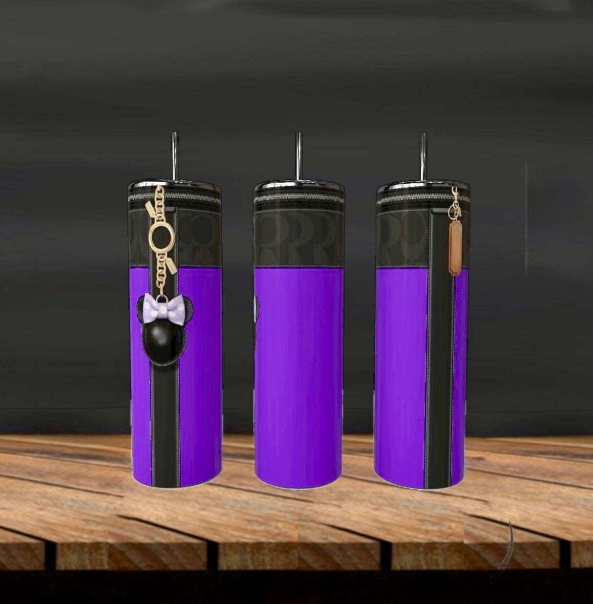Black and Gold 20oz Stainless Steel Skinny Tumbler