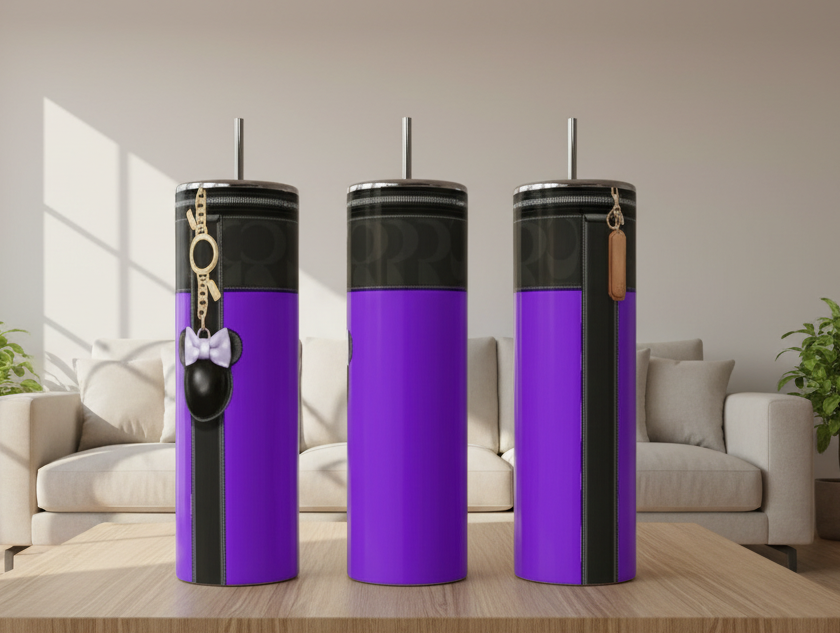 Black and Gold 20oz Stainless Steel Skinny Tumbler