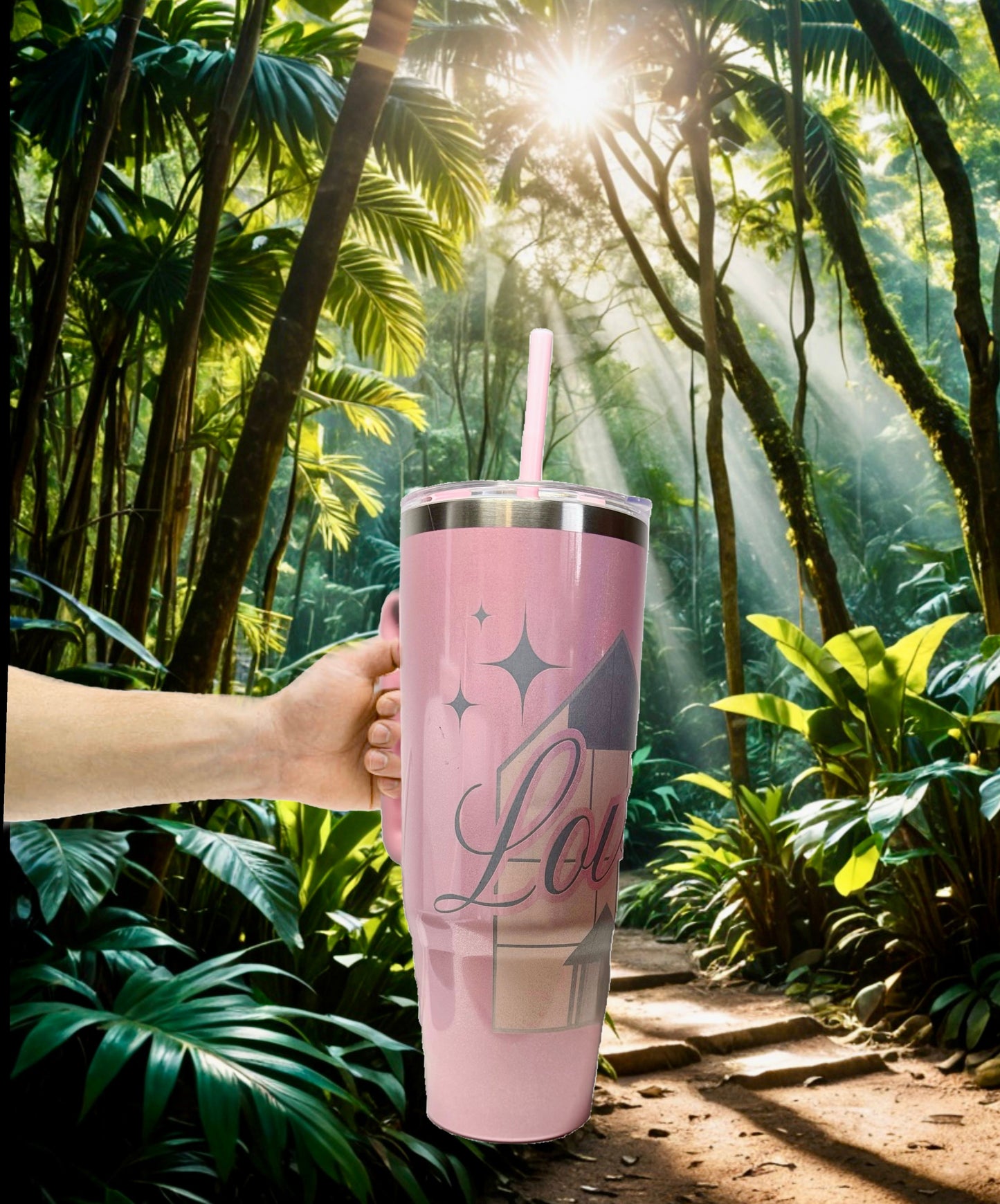 40oz Engraved Love-r Shimmer Tumbler