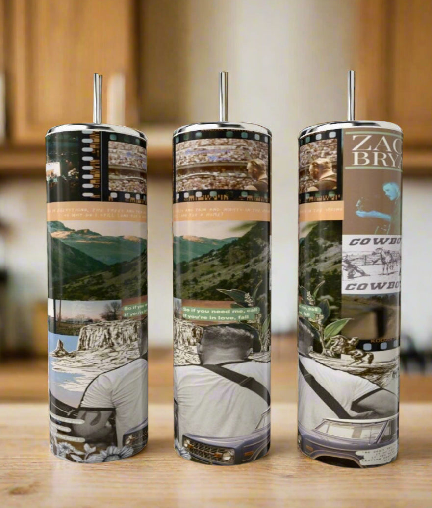Zach Bryan 20oz Stainless Steel Insulated Tumbler