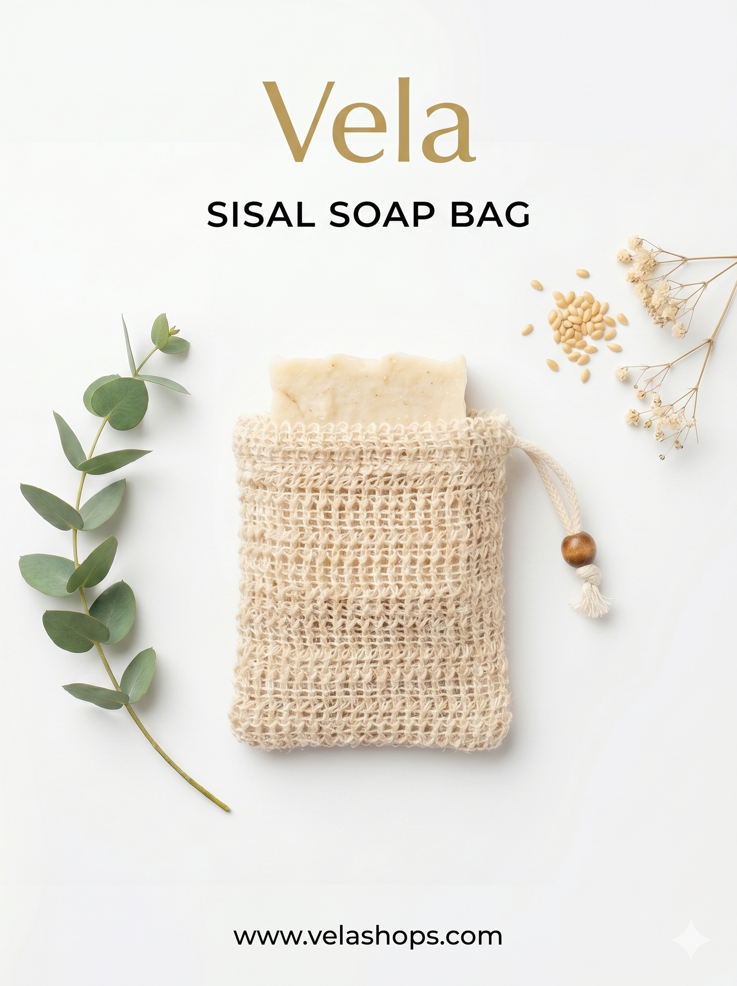 Soap Bag, Natural Sisal Soap Saver Bag