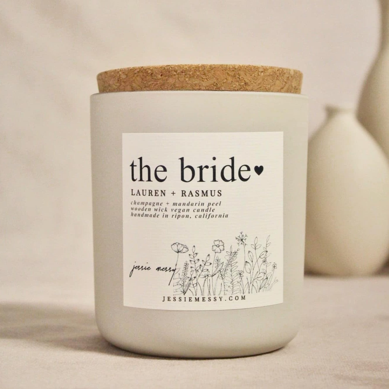 Personalized Candle: Handmade Soy Wax Candle with Wooden Lid