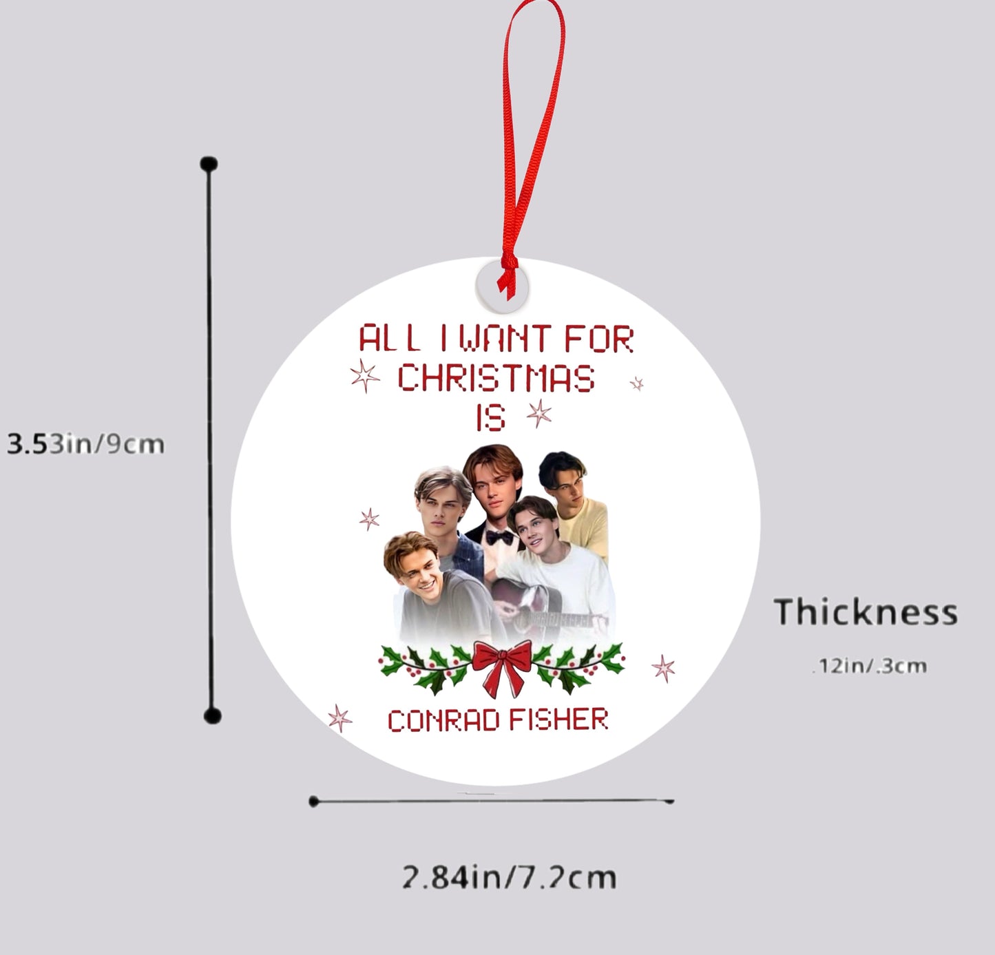 All I Want For Christmas Is Conrad Fisher Ceramic Tree Ornament