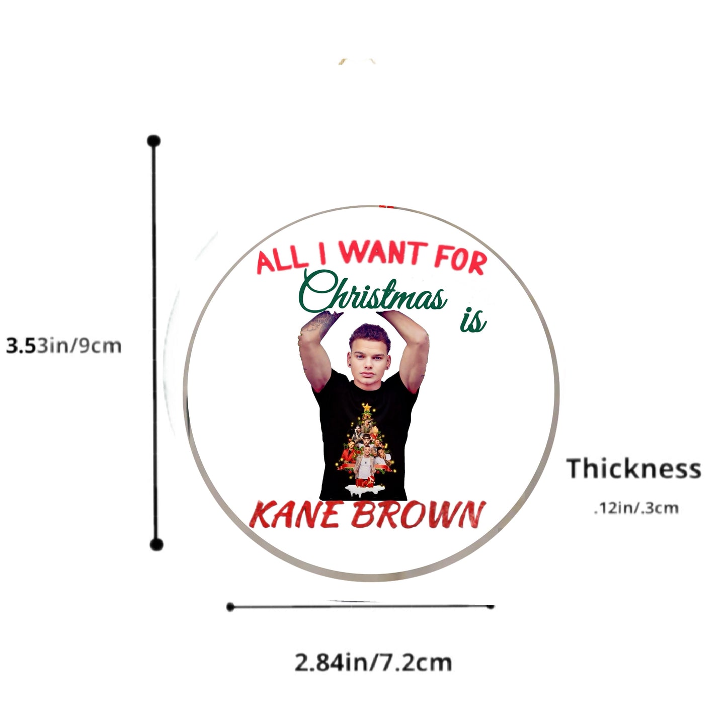 All I Want For Christmas Is KB Ceramic Tree Ornament