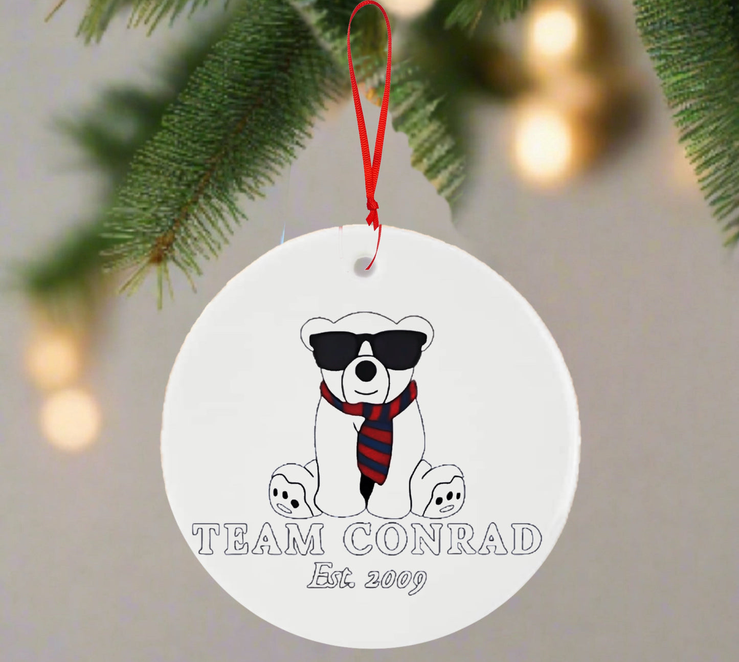 Team Conrad | Ceramic Tree Ornament