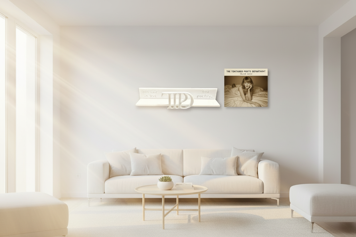 Tortured Poets Floating Album Display Shelf