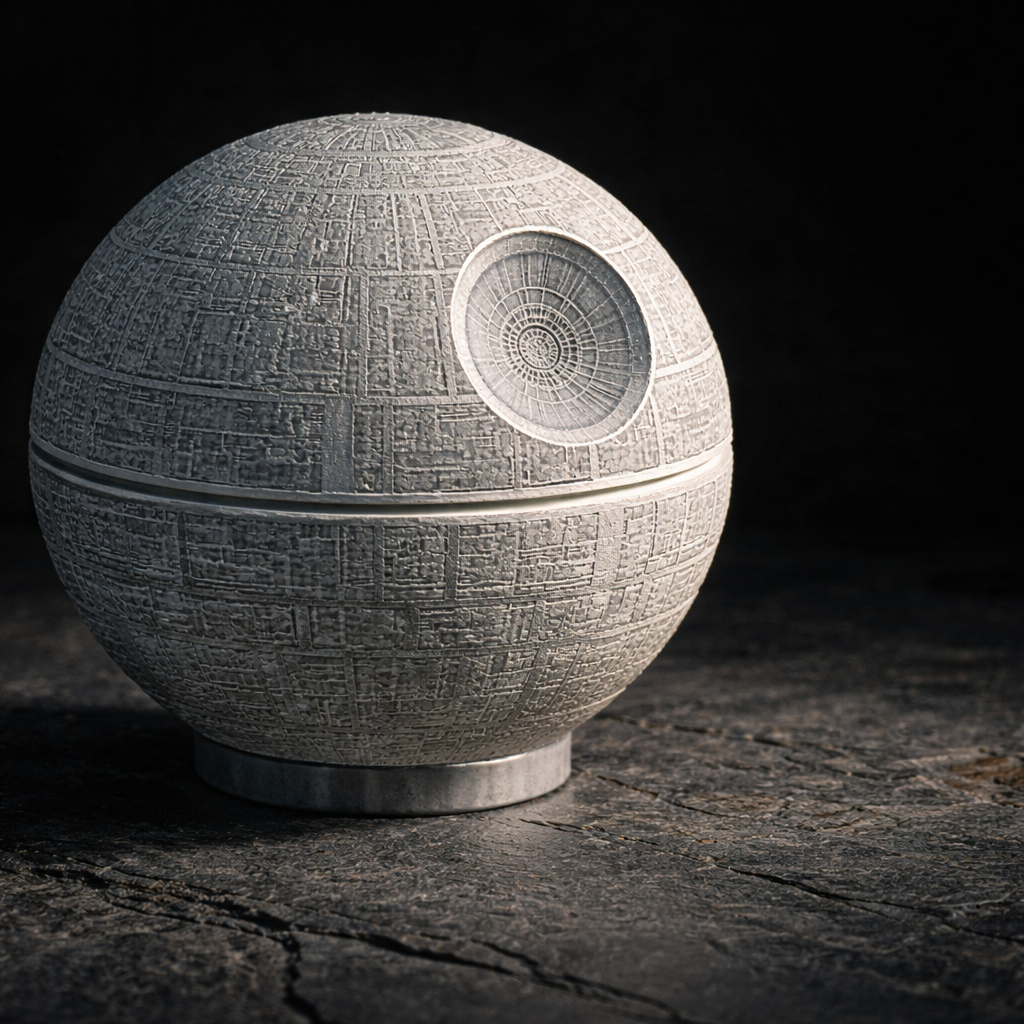 3D Printed Death Star Sphere Lamp Shade