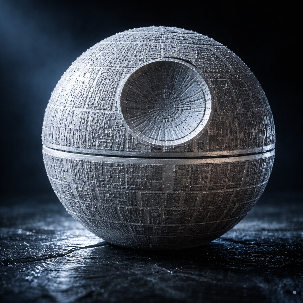 3D Printed Death Star Sphere Lamp Shade