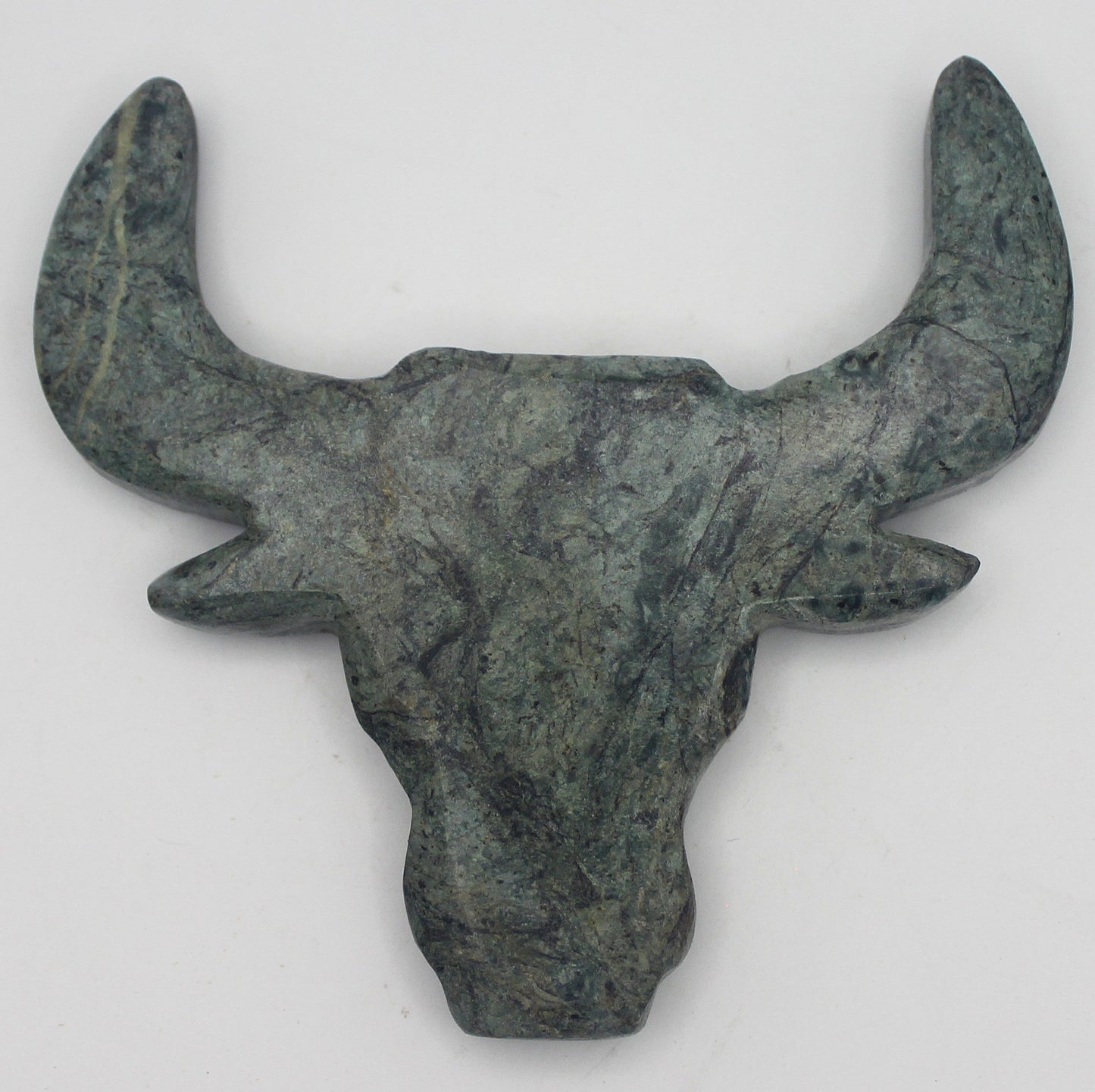 Serpentine Bull Carving – Strength, Stability & Grounded Protection