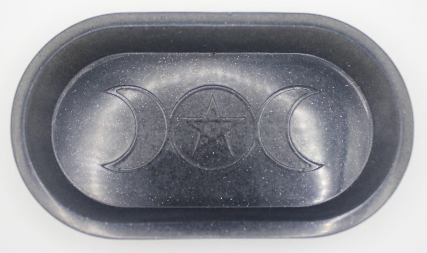 Resin Triple Moon Trinket Tray