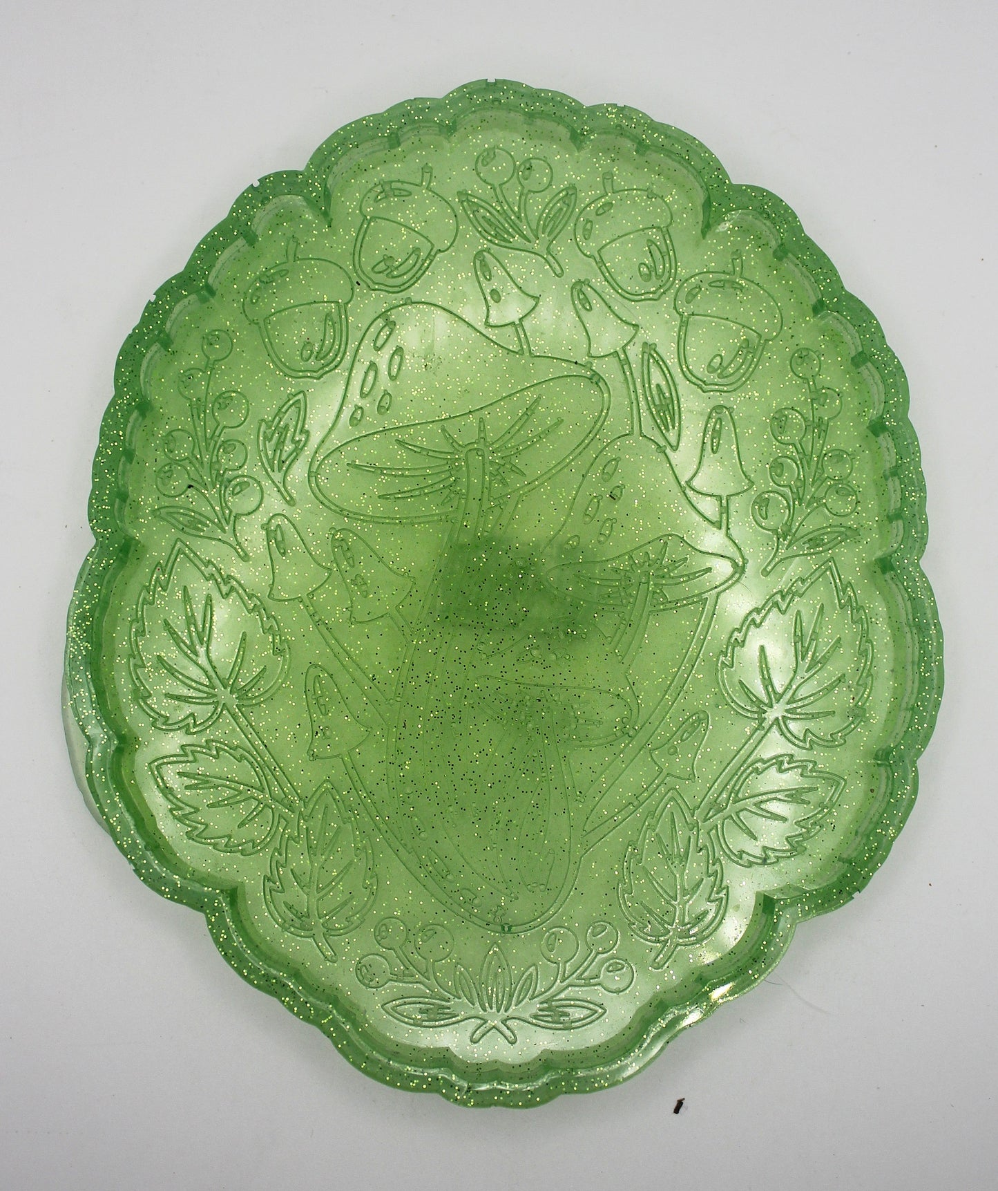 Resin Mushroom Woodsy Trinket Tray