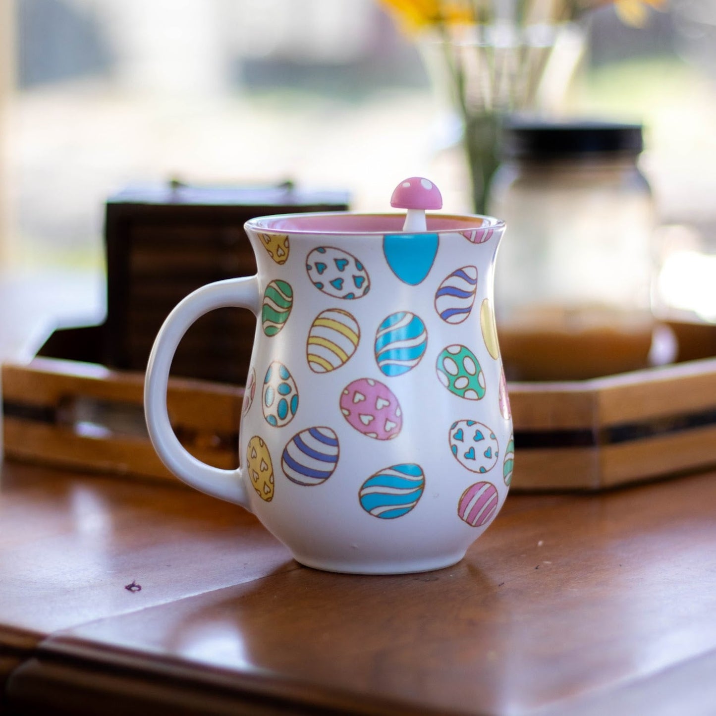 Floating Pink Mushroom Tea Infuser - Cute Tea Infuser for Loose Leaf Tea