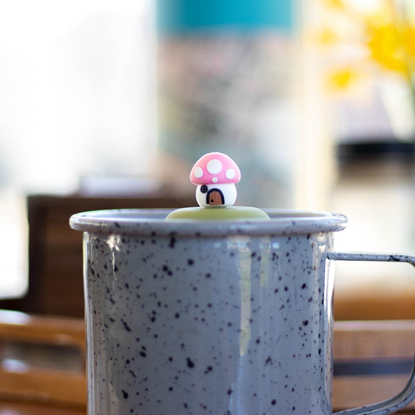 Floating Pink Mushroom Cottage Tea Infuser - Cute Tea Infuser for Loose Leaf Tea
