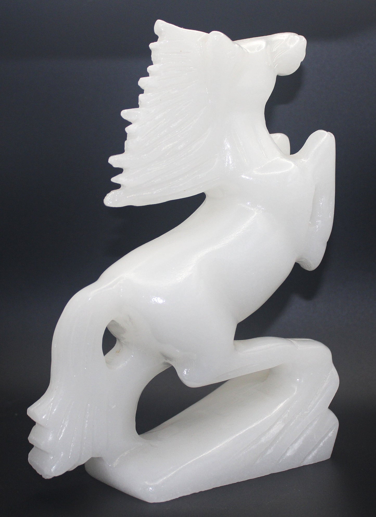 White Calcite Horse Carving – Clarity, Calm & Quiet Strength