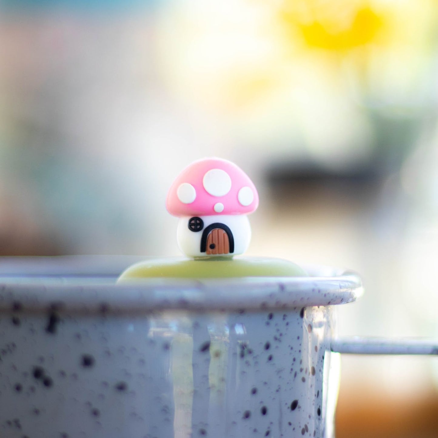Floating Pink Mushroom Cottage Tea Infuser - Cute Tea Infuser for Loose Leaf Tea