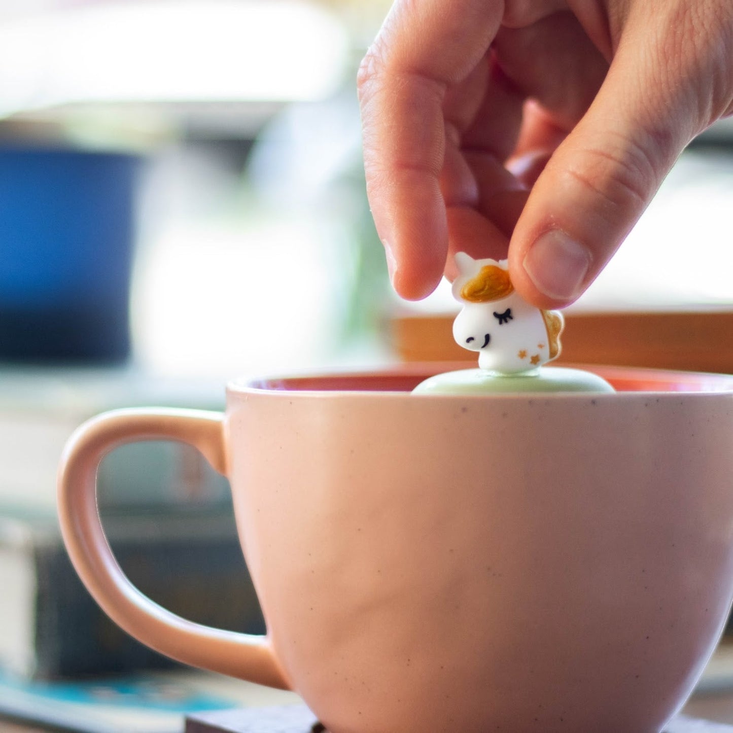 Floating Golden Unicorn Tea Infuser - Cute Animal Tea Infuser for Loose Leaf Tea