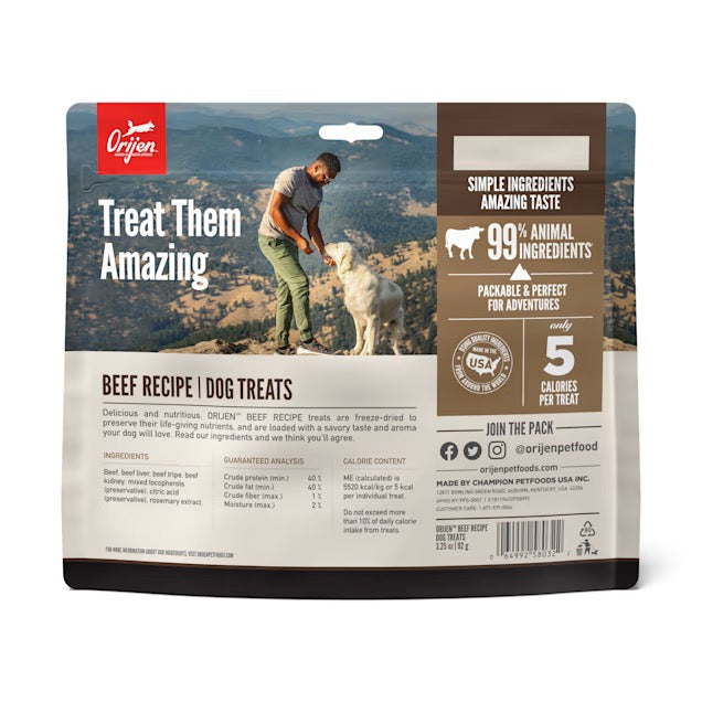 Orijen Beef Freeze Dried Dog Treats (3.25oz)