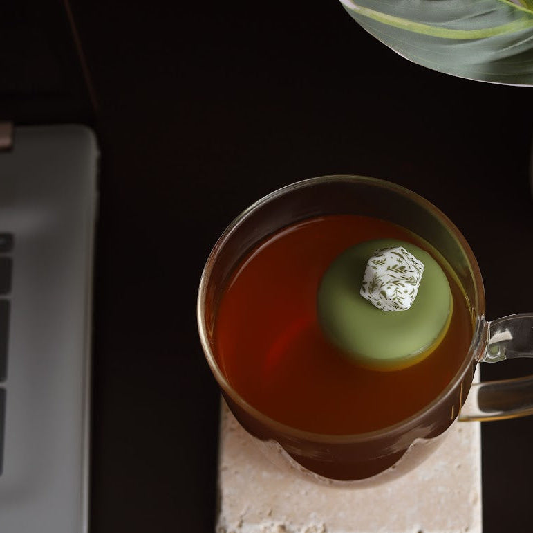 Floating Green Herb Hexagon Tea Infuser - Cute Tea Infuser for Loose Leaf Tea