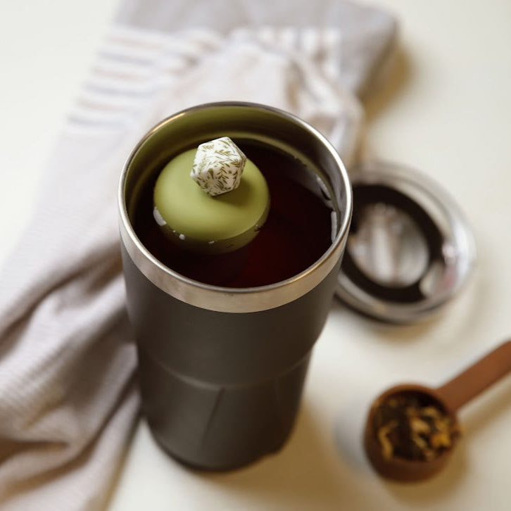 Floating Green Herb Hexagon Tea Infuser - Cute Tea Infuser for Loose Leaf Tea