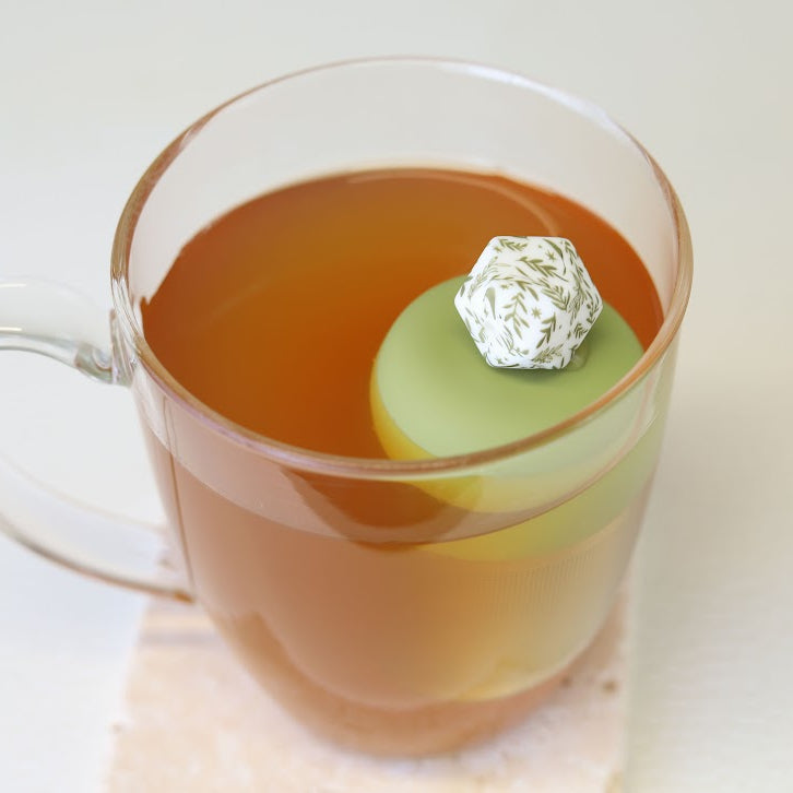 Floating Green Herb Hexagon Tea Infuser - Cute Tea Infuser for Loose Leaf Tea
