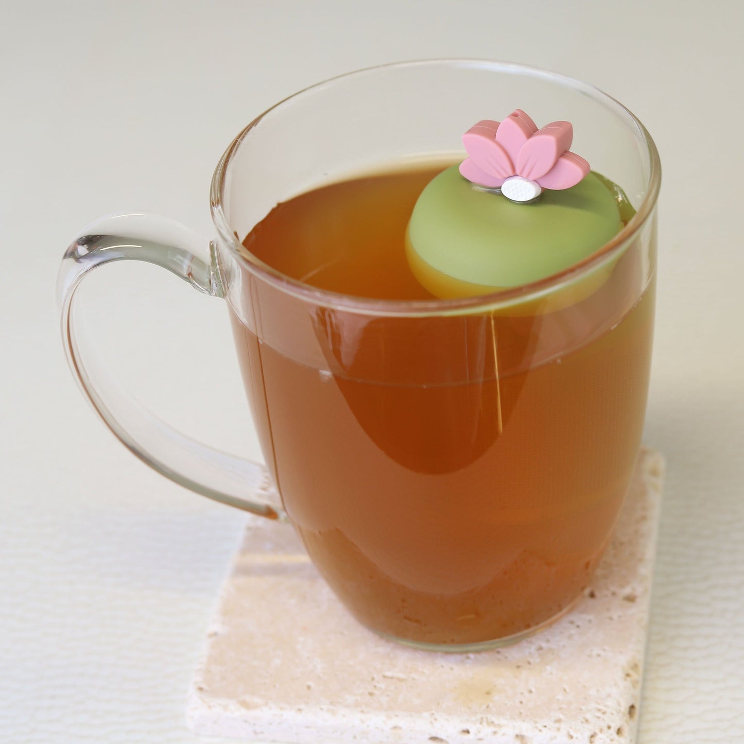 Floating Warm Pink Lotus Tea Infuser - Cute Tea Infuser for Loose Leaf Tea
