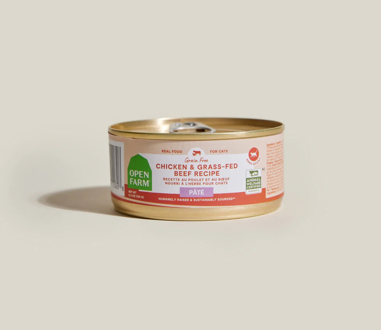 Open Farm Grain Free Chicken & Beef Pate For Cats (2.8oz)