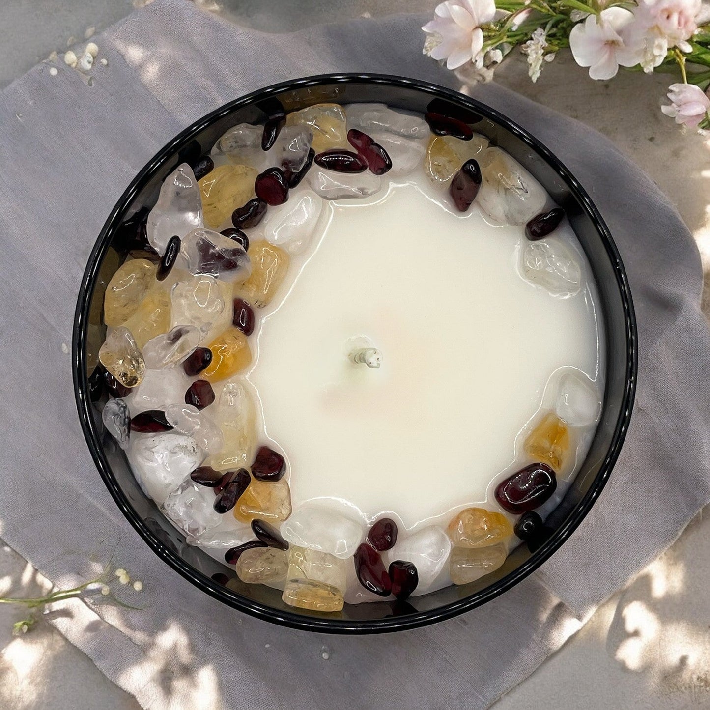 Leo Zodiac Crystal Candle, 10oz